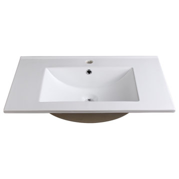 Allier Integrated Sink/Countertop, White, 30"