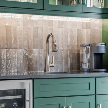 Green Cabinets Boost Style and Organization in the Kitchen