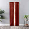 Lisa Solid Tailored Panel Pair with Ties, Red, 56"x84"