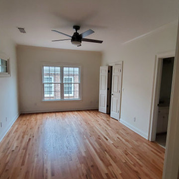 Home remodel. Paint house and cabinets, Install new lighting and floors.