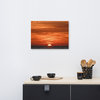 Fire in the Sky Coastal Sunset Landscape Photograph Canvas Print, 18" X 24"