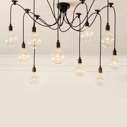 Edison Chandelier Ceiling Light 10 Lights bulbs Pendant Lamp Lighting Fixture - Chandeliers