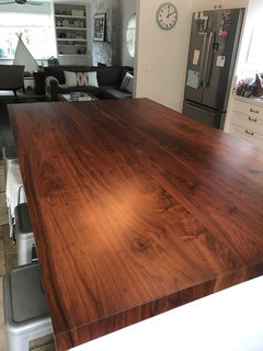 How To Refinish Get Rid Of Scratches Marks On A Walnut Island Top