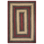 Homespice - Homespice Decor 8 x 10' Rectangular Highland Jute Braided Rug - Simple Scottish beauty comes in the form of our Highland Jute. With pleasing barn red and sage greens, this rug is perfect for any rustic space from dining room to home office and anywhere in between.