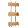 Wood Wall Cabinet Adjustable Spice Rack, 10.13"