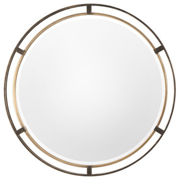 Uttermost Carrizo Bronze Round Mirror