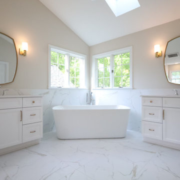 Pure Luxury: Master Bathroom Remodel with Freestanding Tub and Dual Vanities
