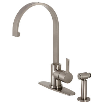 Kingston Brass LS871.CTLBS Continental 1.8 GPM 1 Hole Kitchen - Brushed Nickel
