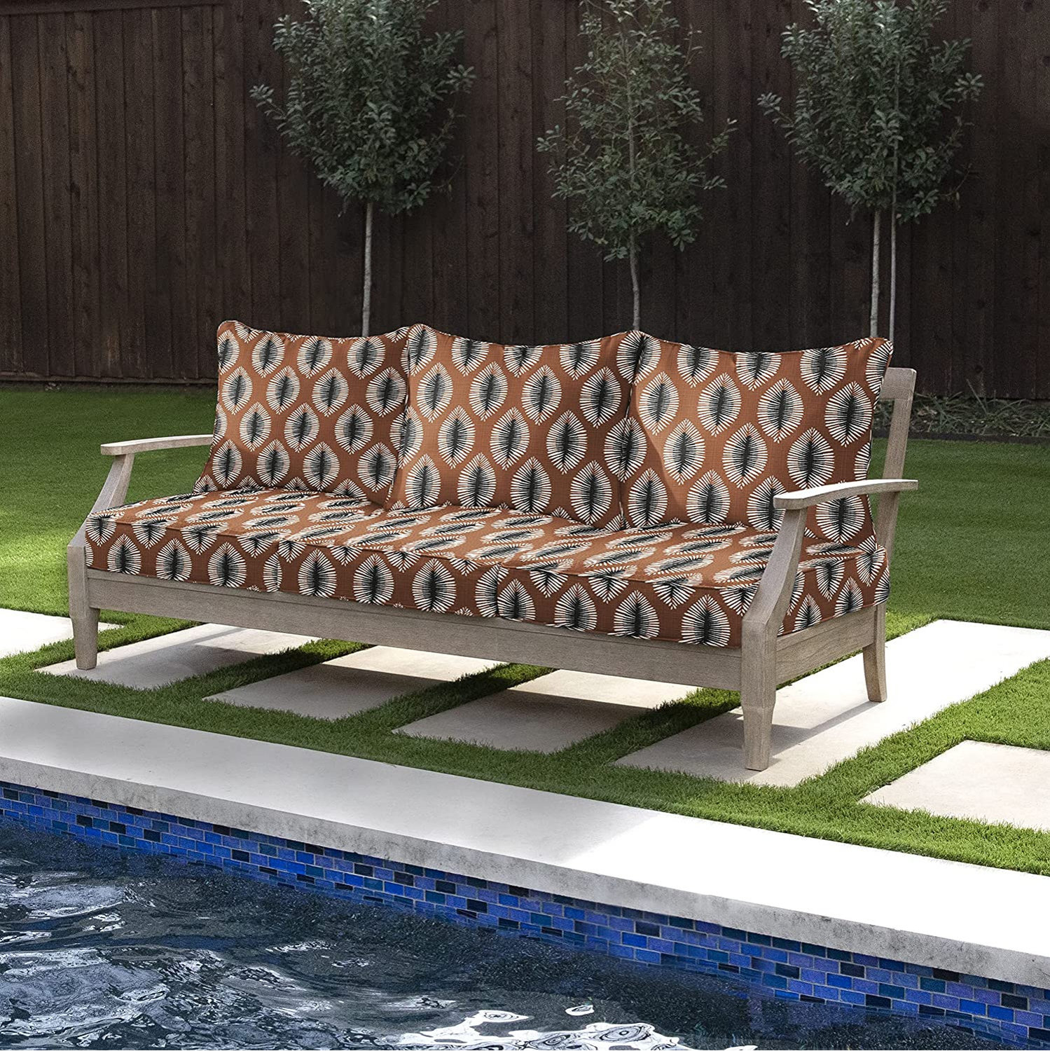 Outdoor Sofa Cushion, Seat & Back Cushions With Unique Boho Pattern ...
