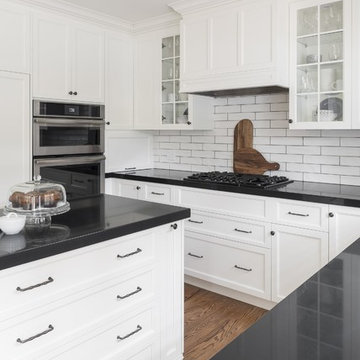 A Classic White Kitchen With a French Country Feel