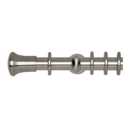 Stainless Steel pole, with Trumpet finial - Curtain Poles
