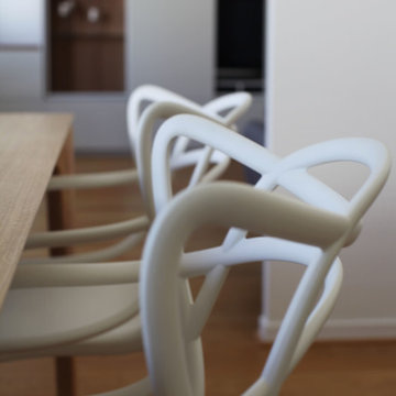 Agencement de l'espace salle à manger.
