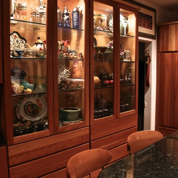 Cherry Wood Kitchen Remodel | Black Granite & Panoramic Views