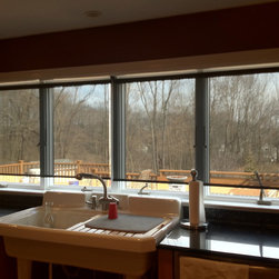 Hunter Douglas Design Screen Solar Shades Over Sink - Window Treatments