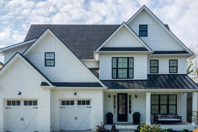 Inspiration for a large farmhouse home design remodel in Other