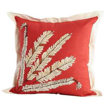 09409 Pillow Cover - Red, White