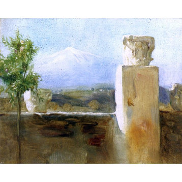 Arthur Hacker Mount Etna From Taormina, 20"x25" Wall Decal Print