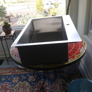 Kitchen sink replacement & reattachment (from bottom)