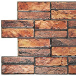 Dundee Deco - Brown Red Old Brick 3D Wall Panels, Set of 5, Covers 25.6 Sq Ft - Dundee Deco's 3D Falkirk Retro are lightweight 3D wall panels that work together through an automatic pattern repeat to create large-scale dimensional walls of any size and shape. Dundee Deco brings a flowing, soothing texture with a touch of luxury. Wall panels work in multiples to create a continuous, uninterrupted dimensional sculptural wall. You can cover an existing wall with wall tiles or disguise wallpaper or paneled wall. These modern wall tiles create a sculptural and continuous dimensional surface to any room setting through patterning. Dundee Deco tile creates a modern seamless pattern on a feature wall or art piece.