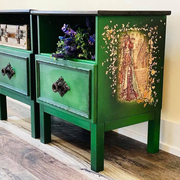 Refinished and Painted Night Stands