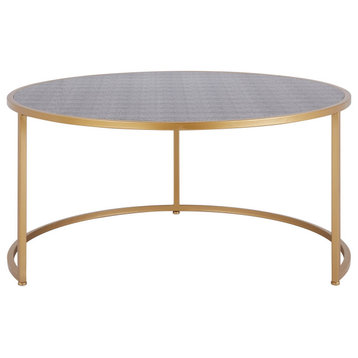 Anza Faux Shagreen Nesting Coffee Table Set of 2 - Chronicle Gray