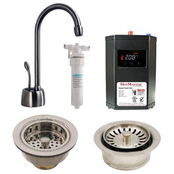 CO146 Hot Water Dispenser, Digital Tank, Filter, Flanges, Satin Nickel