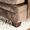 Furniture of America Sheryl Transitional Microfiber 2-Piece Sofa Set in Brown