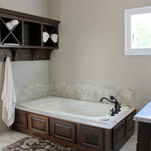 Master Bath- towel shelf