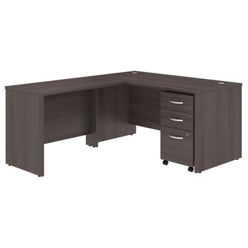 Studio C 60"X30D L Shaped Desk With Mobile File Cabinet And 42W Return