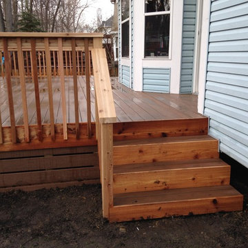 Composite Decking with Cedar Trim