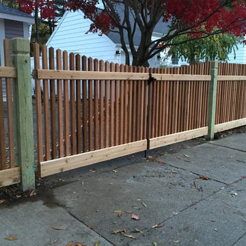 Jamaica Plain | Custom Red Cedar Spindle Picket w/ Scallop Gates