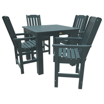 Lehigh 5-Piece Square Counter-Height Dining Set, Nantucket Blue