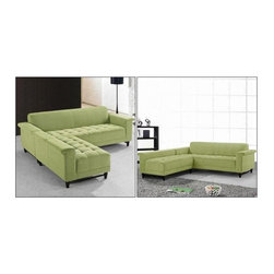 Mid. Century Modern Fabric Sectional Sofa 0808. - Sectional Sofas