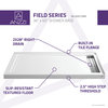 ANZZI Field Series 60"x36" Double Threshold Shower Base, White
