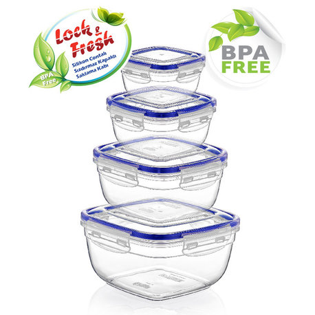 Superio Food Storage Containers, Airtight Leak-Proof, Set of 4 Multiple sizes.