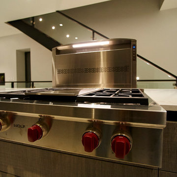 Professional Wolf Gas Range with Custom Kitchen Island