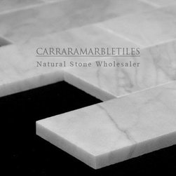 Honed White Carrara Marble Italian Bianco Carrera 3x6 Subway Tile - Products