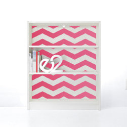 PANYL Hot Pink Chevrons for IKEA BILLY - Home Decor