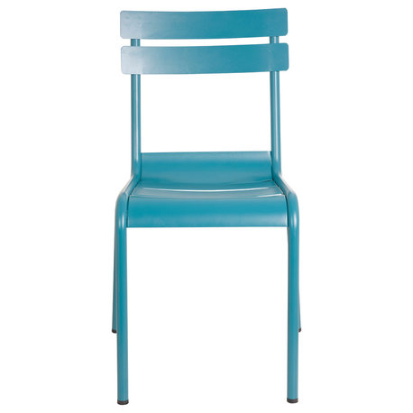 Dana Stackable Outdoor Dining Chair, Frosted Teal  (Set of 4)