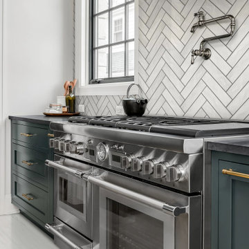 Glam Porcelain Kitchen