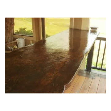 Walnut Patio Bar