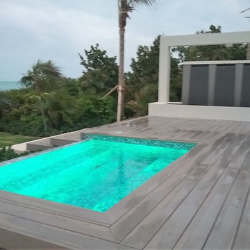 Custom Fiberglass Hot Tub done in Turks & Caicos