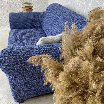 Blue 2 Seater Loveseat Slipcover | Microfibra Collection