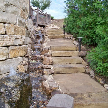 Lake Fed waterfalls and streams