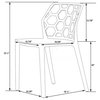 Leisuremod Dynamic HoneyComb Design Dining Chair, Clear