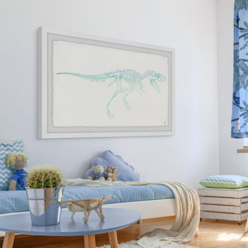 "Ombre Skeleton" Framed Painting Print