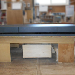 フロートテレビボード。ゲーム収納子供対応型が完成 - 家具