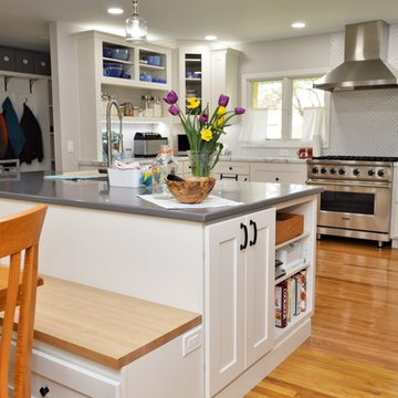 Monticello, IN. Haas Signature Collection. Unique Multi-Surfaced Kitchen