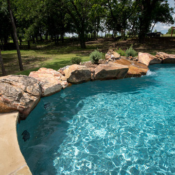 Moss Rock Boulder Coping