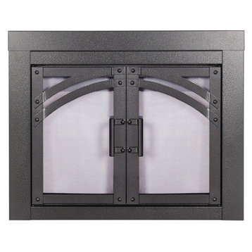 Pleasant Hearth Axel Collection Fireplace Glass Door, Medium